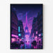 Plakat Cyberpunk z Paryża - Wieża Eiffla