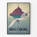 Plakat Mont Saint-Michel vintage – Cud nad Zachodem