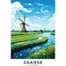 Plakat Moulins de Zaanse - Holandia Vintage