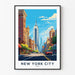 Plakat Nowy Jork Miasto USA Vintage