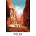 Plakat Petra Jordanie Vintage
