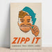 Plakat II wojny światowej - Zipp it. Careless talk costs lives autor Leonard Raven-Hill