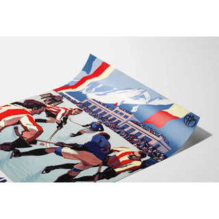 Affiche Sports d'Hiver à Chamonix Vintage