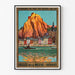 Plakat doliny rzeki Meuse w Belgii Vintage