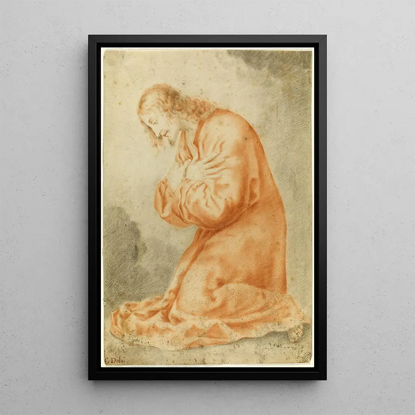 Chrystus na kolanach - Po Carlo Dolci — oprawiony obraz na ścianie