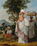 Kobiety kreolskiej z Karaibów z jej czarną służącą - Agostino Brunias — widok dzieła