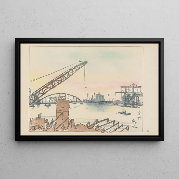 Pont Taishobashi - Akamatsu Rinsaku — oprawiony obraz na ścianie