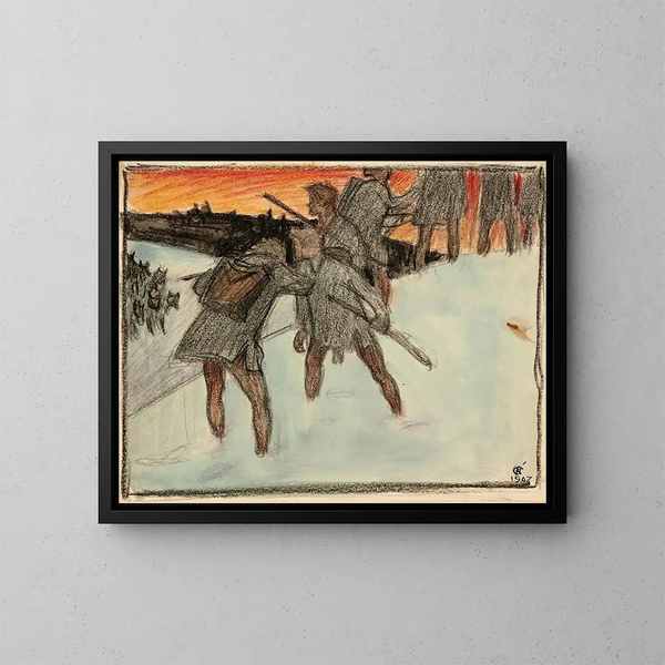Ptak na gałęzi - Akseli Gallen-Kallela — oprawiony obraz na ścianie