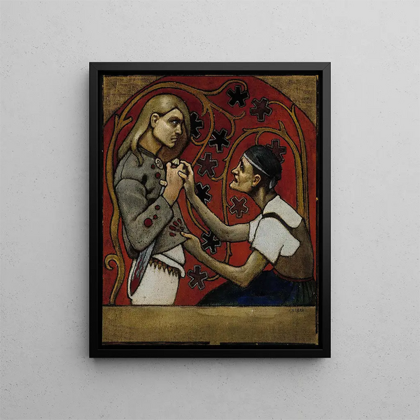 The Fratricide - Akseli Gallen-Kallela — oprawiony obraz na ścianie