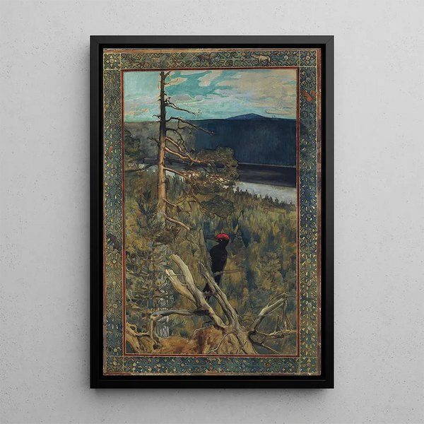 Le grand pic noir - Akseli Gallen-Kallela — oprawiony obraz na ścianie
