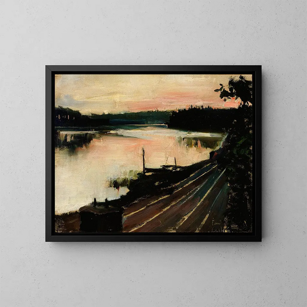 Widok z Elintarha o zachodzie słońca - Akseli Gallen-Kallela — oprawiony obraz na ścianie