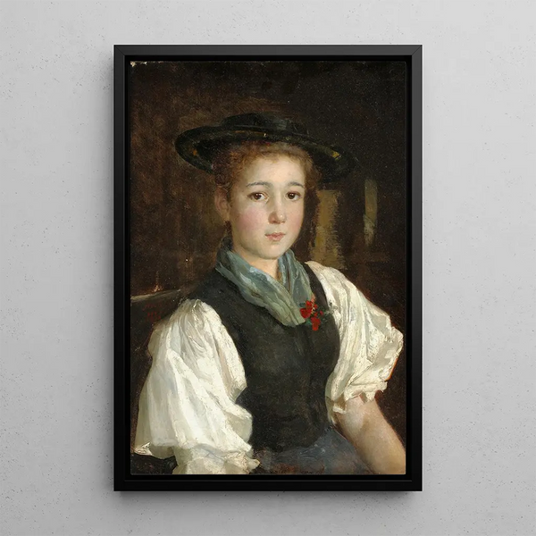 Reprodukcja obrazu Młoda wieśniaczka - Albert Anker