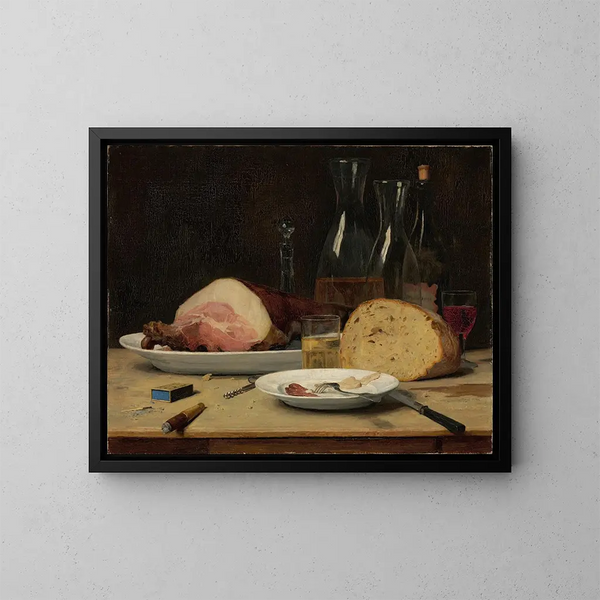 Martwa natura przesadna - Albert Anker — oprawiony obraz na ścianie