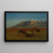 Jeleny w górskim domu - Albert Bierstadt — oprawiony obraz na ścianie