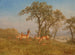 Antylopa pasąca się - Albert Bierstadt — widok dzieła