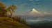 Mont St Helens, rzeka Columbia, Oregon - Albert Bierstadt — widok dzieła