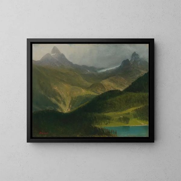 pejzaż górski - Albert Bierstadt — oprawiony obraz na ścianie