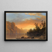 Zachód słońca w Kalifornii - Albert Bierstadt — oprawiony obraz na ścianie