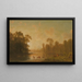 Zmierzch z jeleniami - Albert Bierstadt — oprawiony obraz na ścianie