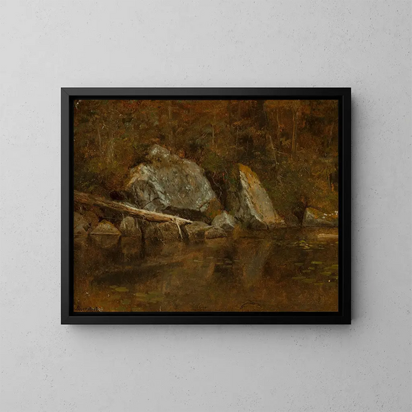Białe Góry, Jezioro Écho - Albert Bierstadt — oprawiony obraz na ścianie