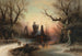 Wieczór zimowy - Albert Bredow — widok dzieła