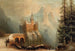 zimowego krajobrazu z zamkiem w górach - Albert Bredow — widok dzieła