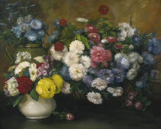Kwiaty w trzech wazonach - Albert Dubois-Pillet — widok dzieła
