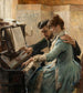 Na pianinie - Albert Edelfelt — widok dzieła
