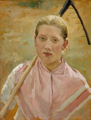 Albert Edelfelt - Girl With A Rake Study For August.webp