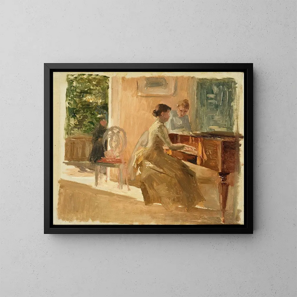 w salonie u Haiko - Albert Edelfelt — oprawiony obraz na ścianie