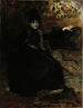 Damy w czerni siedzącej Thérèse Noire - Albert Edelfelt — widok dzieła