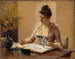 Dama pisząca list - Albert Edelfelt — widok dzieła