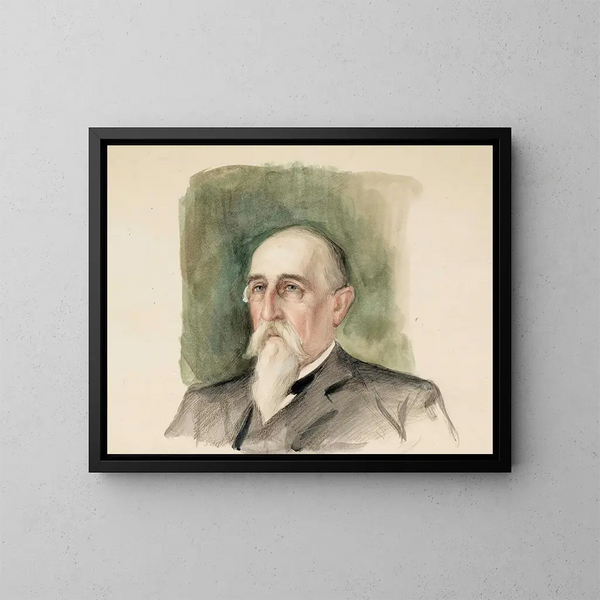 Studium portretu Leo Mechelin - Albert Edelfelt — oprawiony obraz na ścianie