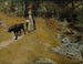 Na brzegu z psem - Albert Edelfelt — widok dzieła