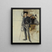 szkic autoportrait - Albert Edelfelt — oprawiony obraz na ścianie