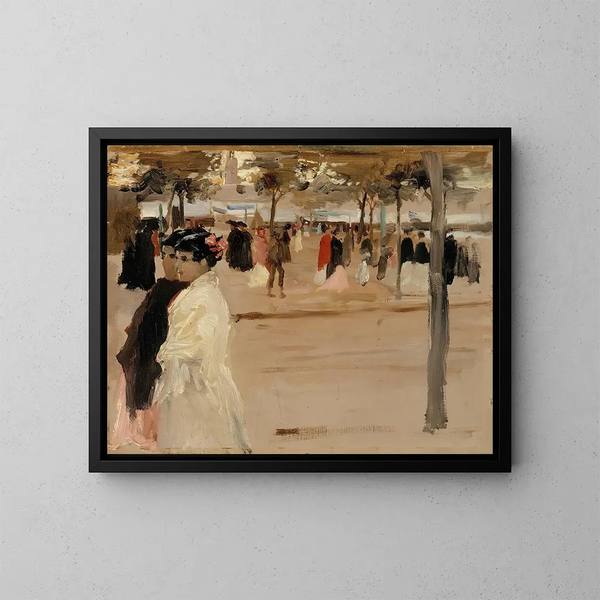 Studium drogi nadbrzeżnej w San Telmo, Sewilla - Albert Edelfelt — oprawiony obraz na ścianie