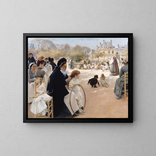 Ogrody Luksemburskie, Paryż, 1887 - Albert Edelfelt — oprawiony obraz na ścianie