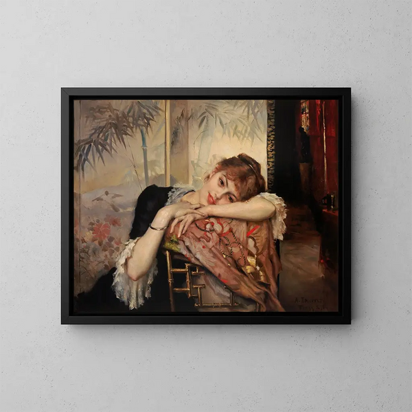 La Parisienne Virginie - Albert Edelfelt — oprawiony obraz na ścianie