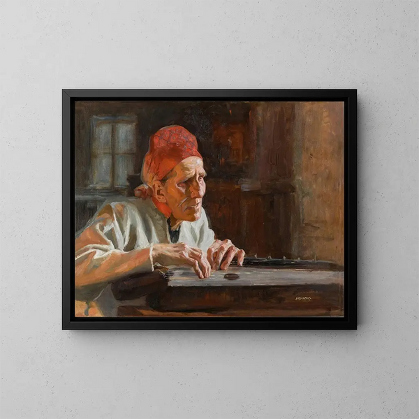 Poeta Larin Paraske - Albert Edelfelt — oprawiony obraz na ścianie