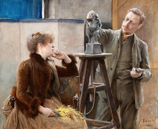Rzeźbiarz Ville Vallgren i jego żona - Albert Edelfelt — widok dzieła