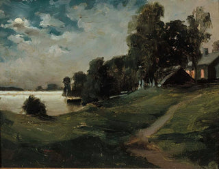 Villa à Haikko au clair de lune - Albert Edelfelt — widok dzieła