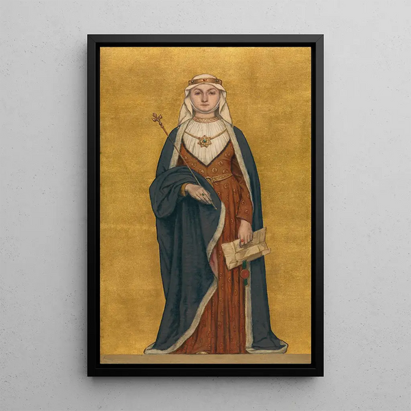 Jeanne de Flandre Córka Baudouina z Konstantynopola - Albert Frans Lieven De Vriendt — oprawiony obraz na ścianie
