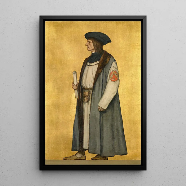 L'Architecte Jan van Oudenaerde - Albert Frans Lieven De Vriendt — oprawiony obraz na ścianie