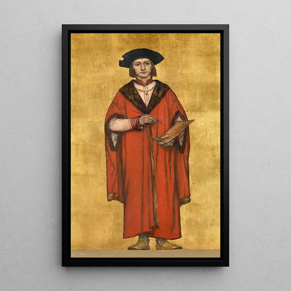 Le Peintre Jan van Eyck - Albert Frans Lieven De Vriendt — oprawiony obraz na ścianie