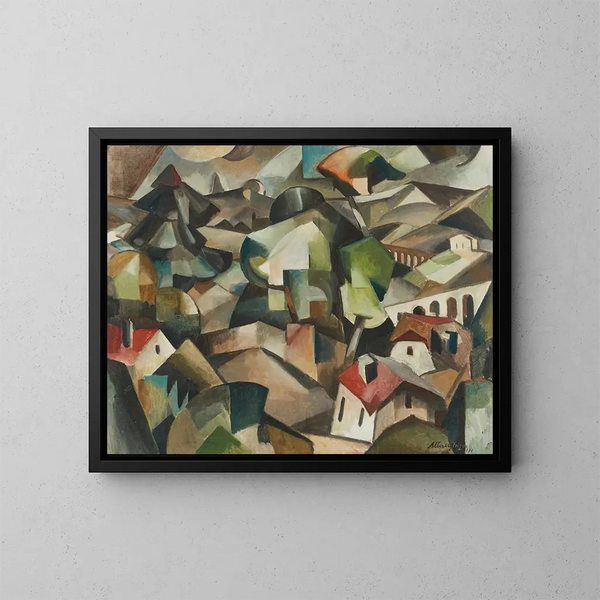 pejzażowy w Meudon - Albert Gleizes — oprawiony obraz na ścianie