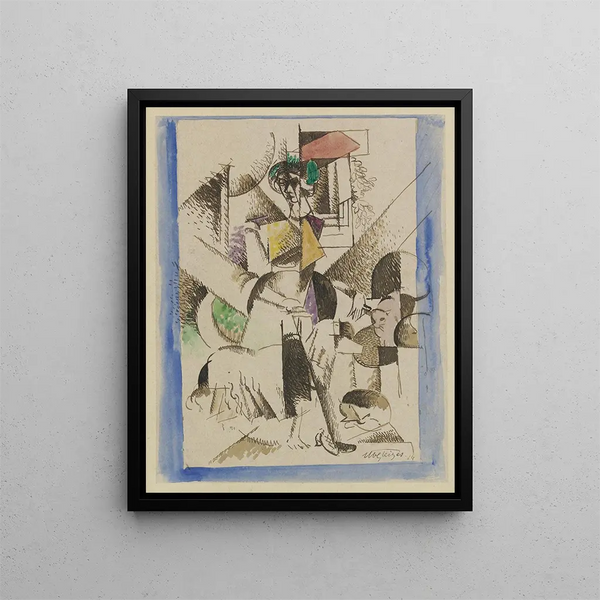 portret kubistyczny - Albert Gleizes — oprawiony obraz na ścianie