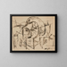 Tête d'homme - Albert Gleizes — oprawiony obraz na ścianie