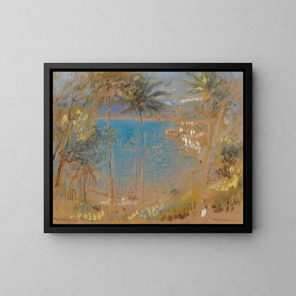Trou bleu, Port Antonio, Jamaïque - Albert Goodwin — oprawiony obraz na ścianie