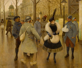 Rozbawianie oddziałów - Albert Guillaume — widok dzieła