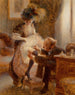 Podnoszący swoją spódnicę - Albert Guillaume — widok dzieła